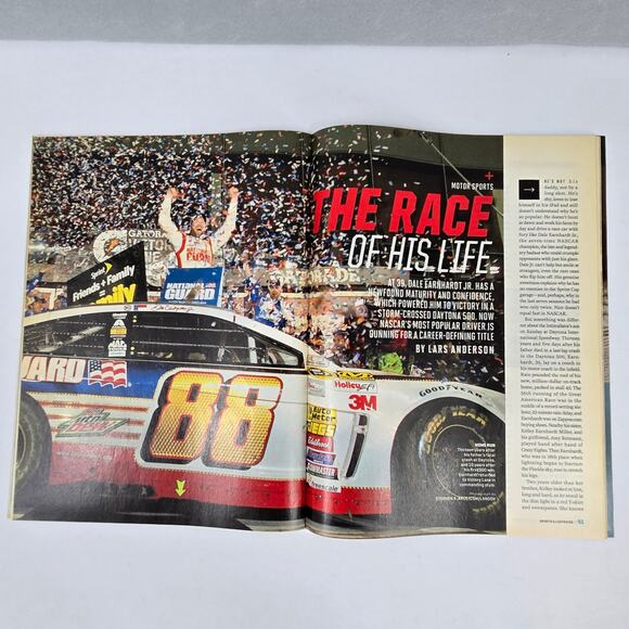 Dale Jr #88 2014 Daytona 500 Win Full Sports Illustrated Magazine Glass Framed - Picture 3 of 5